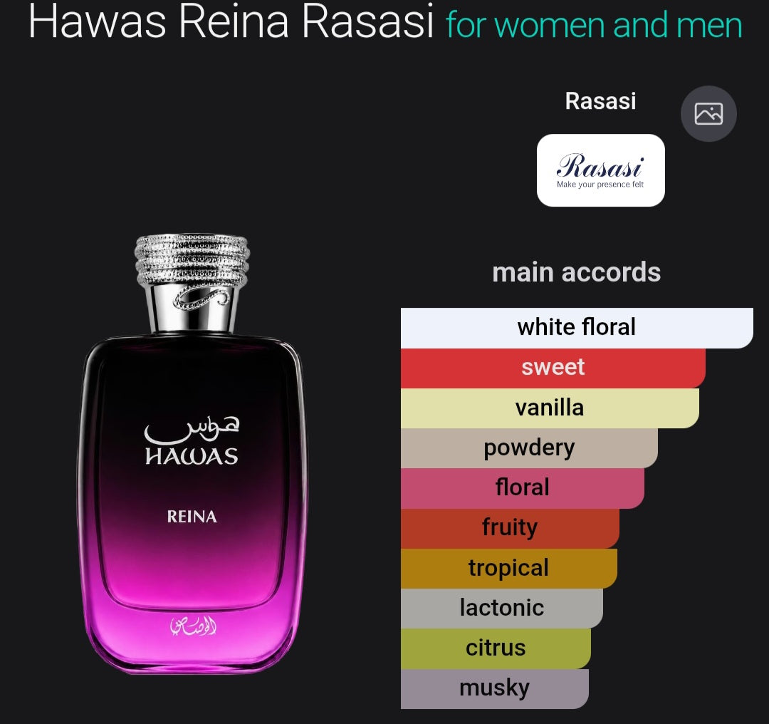Rasasi Hawas Reina Eau de Parfum 100 mL – For Women