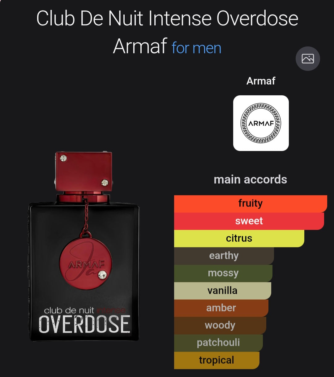 Armaf Club de Nuit Intense Overdose Eau de Parfum 105 mL – For Men